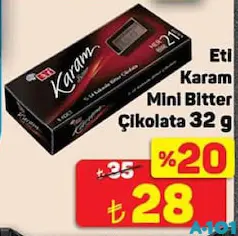 ETİ KARAM MİNİ BİTTER ÇİKOLATA